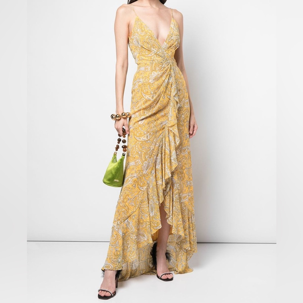 Butter Yellow Paisley Dress